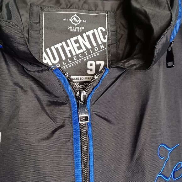 Zeta Phi Beta Jacket Mens 4XL Black Blue Embroidered Windbreaker Hooded Greek - Picture 9 of 16